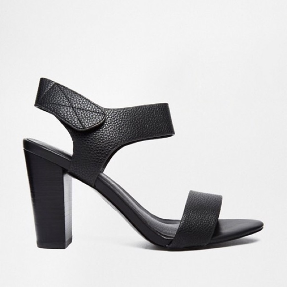 ALDO Istrago Black Velcro Strap Heeled Sandals